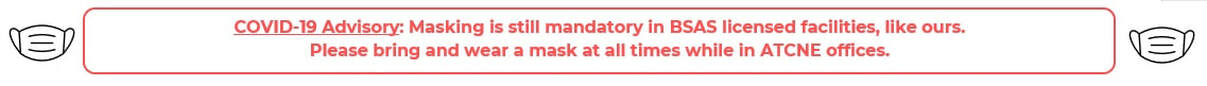 COVID Advisory: Masking is mandatory in ATCNE offices